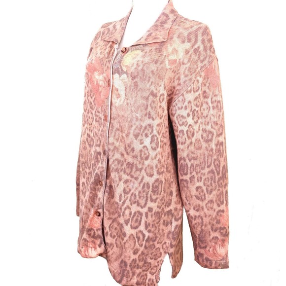 VTG Gabriella T Collared Cardigan Floral Print Sweater Women's S Italy - Picture 3 of 7
